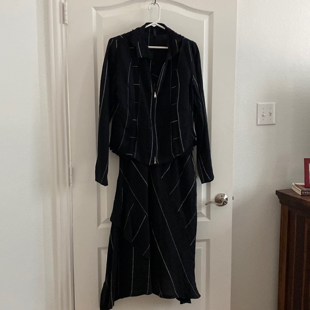 Inizio linen dress with matching jacket. Linen large